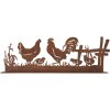 Clayre & Eef 6Y5778 Décoration Poule avec coq Marron 41x5x14 cm style rustique