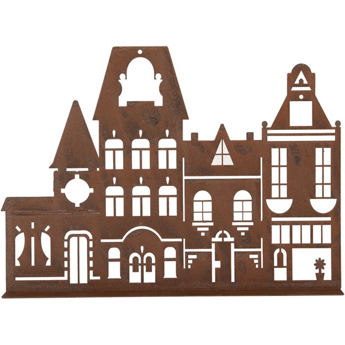 Clayre & Eef 6Y5779 Décoration maison 29x5x21 cm style campagnard métal brun