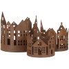 Clayre & Eef 6Y5784 Décoration Maisons Lot de 3 style campagnard brun finition rouille