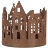 Clayre & Eef 6Y5784 Décoration Maisons Lot de 3 style campagnard brun finition rouille