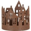 Clayre & Eef 6Y5784 Décoration Maisons Lot de 3 style campagnard brun finition rouille