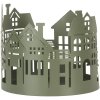 Clayre & Eef 6Y5788 Décoration Maisons Lot de 3 Vert Maison de Campagne Métal