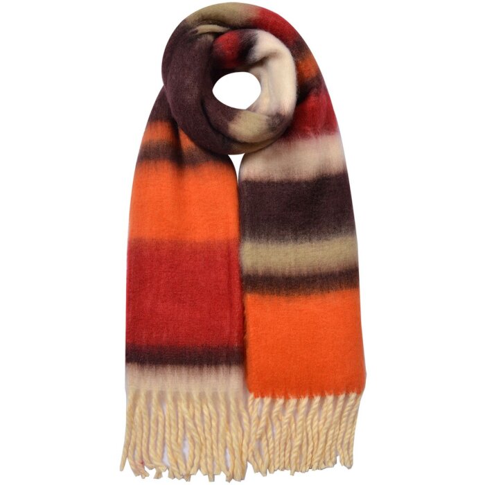 Juleeze JZSC0832CH Écharpe femme Marron Orange 37x210 cm