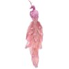 Clayre & Eef 66139 Décoration Oiseau rose 30x7x10 cm Plastique Décoration de Noël