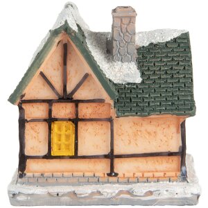 Clayre & Eef 6PR5733 Décoration Maison avec LED Orange Vert 6x5x6 cm