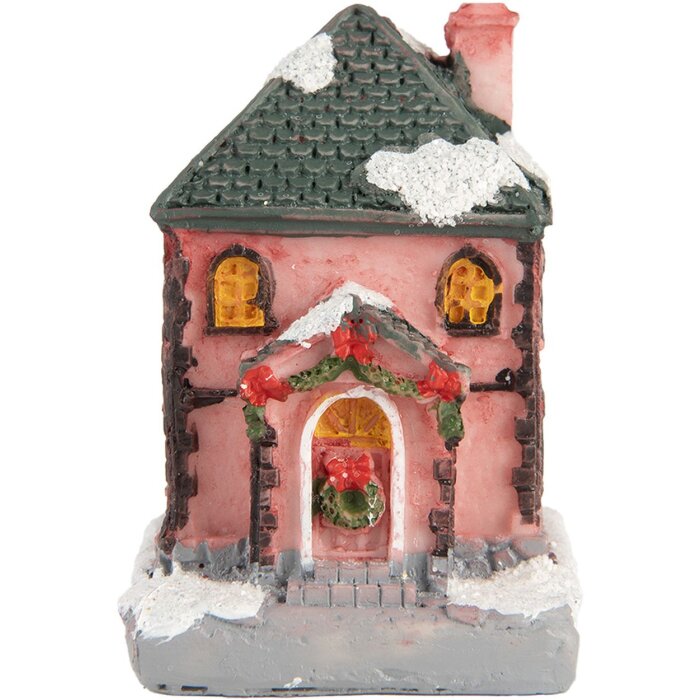 Clayre & Eef 6PR5734 Décoration Maison avec LED Rose Gris 4x5x6 cm