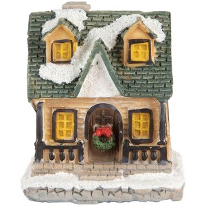Clayre & Eef 6PR5735 Décoration Maison LED Beige Vert 5x5x6 cm