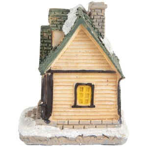 Clayre & Eef 6PR5735 Décoration Maison LED Beige Vert 5x5x6 cm
