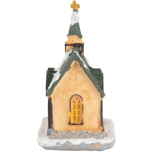 Clayre & Eef 6PR5736 Décoration Maison LED 6x5x9 cm Polyrésine Orange Vert