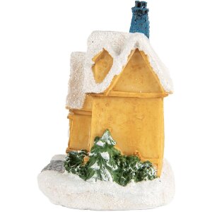 Clayre & Eef 6PR5738 Décoration Maison avec LED Jaune Blanc Ø 6x9 cm