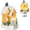 Clayre & Eef 6PR5738 Décoration Maison avec LED Jaune Blanc Ø 6x9 cm