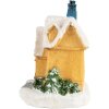 Clayre & Eef 6PR5738 Décoration Maison avec LED Jaune Blanc Ø 6x9 cm