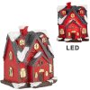 Clayre & Eef 6PR5739 Décoration Maison LED Rouge Gris 6x5x7 cm Polyrésine