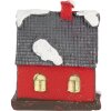 Clayre & Eef 6PR5739 Décoration Maison LED Rouge Gris 6x5x7 cm Polyrésine