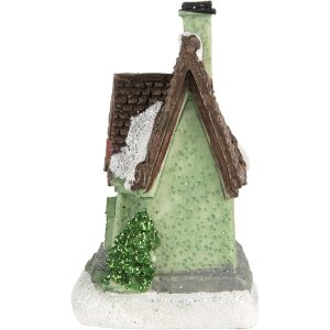 Clayre & Eef 6PR5740 Décoration Maison avec LED 5x5x8 cm Polyrésine Décoration de Noël