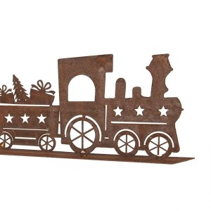 Clayre & Eef 6Y5777 Décoration train métal brun 34x5x10 cm style campagnard