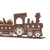 Clayre & Eef 6Y5777 Décoration train métal brun 34x5x10 cm style campagnard