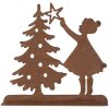 Clayre & Eef 6Y5780 Décoration Enfant avec arbre de Noël Marron 14x5x14 cm