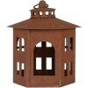 Clayre & Eef 6Y5785 Lanterne brune Ø 19x22 cm Métal style antique Décoration jardin