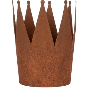 Clayre & Eef 6Y5789 Décoration Couronne Set de 3 pièces en métal aspect rouille style campagnard