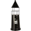 Clayre & Eef 6Y5790 Déco Phare Noir Ø16x45 cm Métal Style Campagne