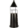 Clayre & Eef 6Y5790 Déco Phare Noir Ø16x45 cm Métal Style Campagne