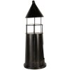 Clayre & Eef 6Y5790 Déco Phare Noir Ø16x45 cm Métal Style Campagne