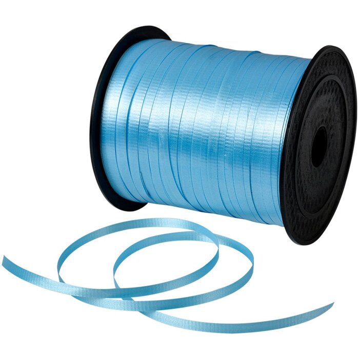 Clayre & Eef Ruban en Plastique Bleu 0.5 cm x 228 m