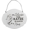 Clayre & Eef 6Y5688 Plaque de texte Une maison sans chat nest quune maison 18x15cm