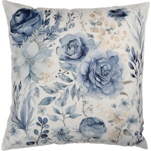 Clayre & Eef KT021.400 Housse de coussin Blanc Bleu...