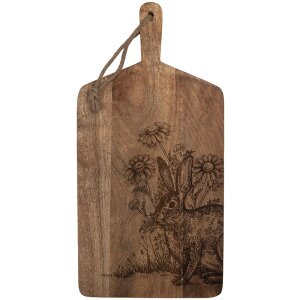 Clayre & Eef 6H2390 Décoration Planche à découper en bois marron 25x2x50 cm style campagnard