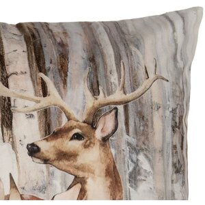 Clayre & Eef KT021.404 Housse de coussin 45x45cm cerf...