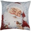 Clayre & Eef KT021.406 Housse de coussin Design Noël Gris Rouge 45x45 cm