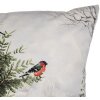 Clayre & Eef KT021.407 Housse de coussin 45x45 cm blanc vert style campagnard motif dhiver