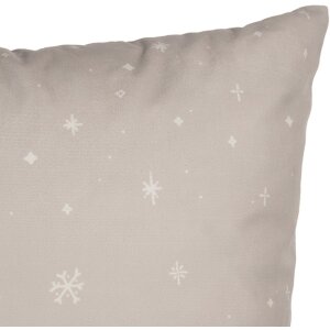 Clayre & Eef KT021.408 Housse de coussin beige 45x45 cm style campagnard motif hivernal