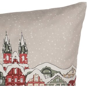 Clayre & Eef KT021.409 Housse de coussin Motif hiver Beige 45x45 cm