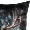 Clayre & Eef KT021.411 Housse de coussin motif cerf 45x45 cm style campagnard