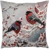 Clayre & Eef KT021.413 Housse de coussin 45x45cm hiver babouin gris rouge