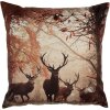 Clayre & Eef KT021.414 Housse de coussin 45x45 cm brun orange motif cerf
