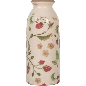 Clayre & Eef 6CE2021 Vase Beige Rouge Ø8x20cm...