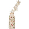 Clayre & Eef 6CE2021 Vase Beige Rouge Ø8x20cm Céramique style rustique