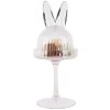 Clayre & Eef 6GL4929 Cloche en verre en forme de lapin Ø 12x29 cm Transparent Décoration