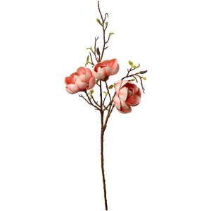 Clayre & Eef Branche décorative avec fleurs rose marron 106 cm plastique