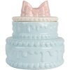 Clayre & Eef 6CE2146 Décoration Pot avec couvercle Céramique Bleu Rose Ø 13x15 cm