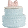 Clayre & Eef 6CE2146 Décoration Pot avec couvercle Céramique Bleu Rose Ø 13x15 cm