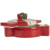 Clayre & Eef 6CE2148 Pot à provisions avec couvercle Céramique rouge 14x10x8 cm style rustique