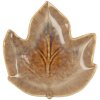 Clayre & Eef 6CE2150 Coupe Feuille Marron Céramique 14x13x2 cm Botanique
