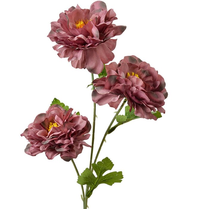 Clayre & Eef Branche décorative avec fleurs Violet 64 cm plastique