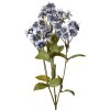 Clayre & Eef Branche décorative fleurs bleues 8x8x63 cm plastique bleu-vert