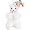 Clayre & Eef 66120 Figurine Décoration Ours Polaire Blanc Rose 11x11x18 cm